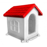 Casa Para Cães Plástica Pet Stilo Desmontável N° 2 50 X 45 X 35 Vermelha 